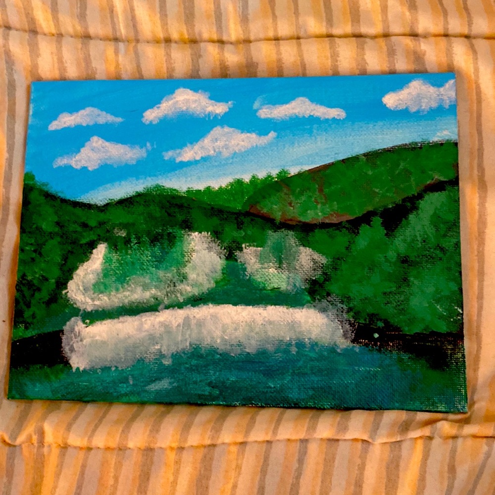 Waterfall and forest